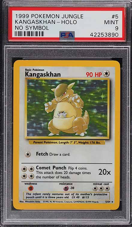 1999 Pokemon Jungle No Symbol Holo Kangaskhan #5 PSA 9 MINT