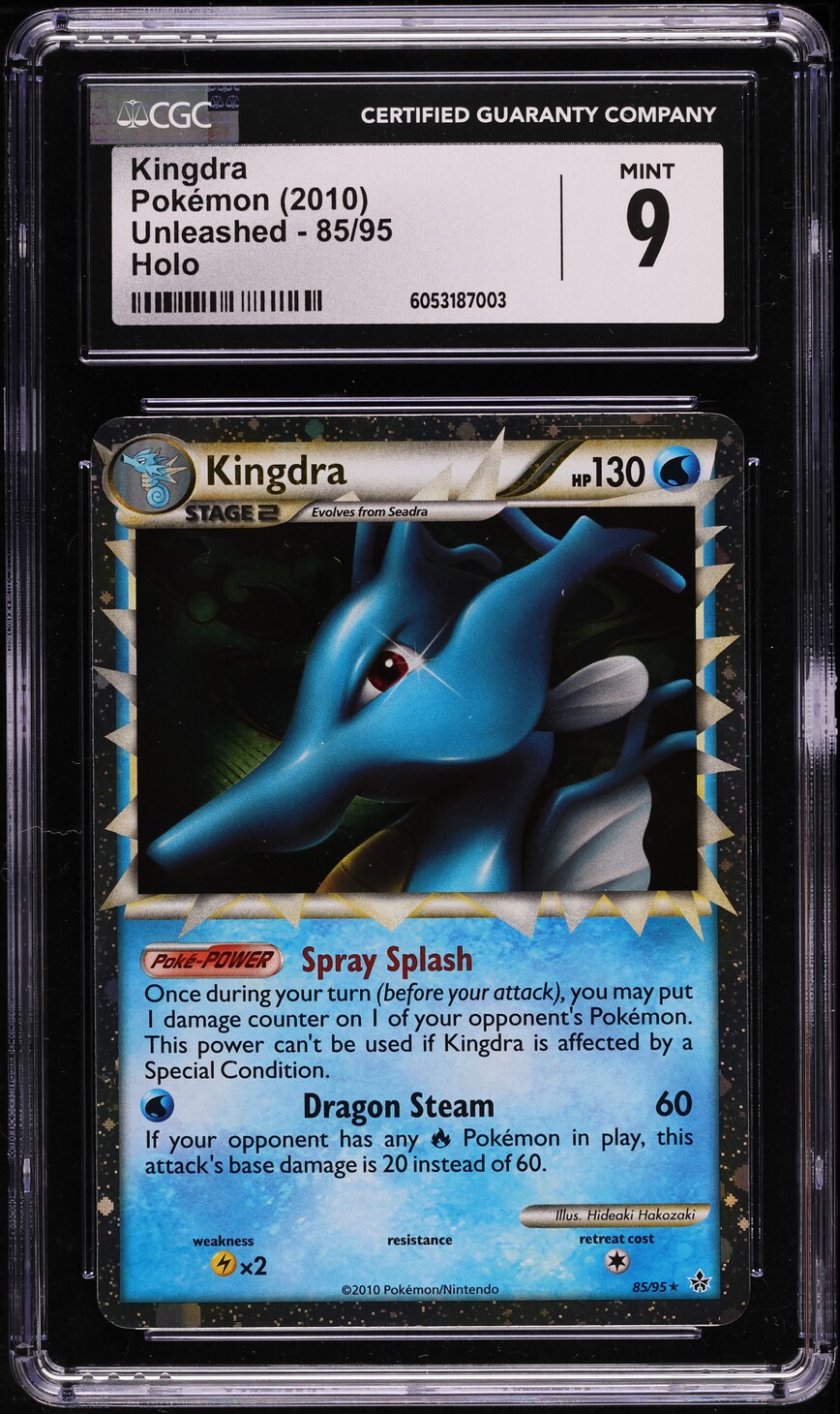2010 Pokemon HeartGold & SoulSilver Unleashed Holo Prime Kingdra #85 CGC 9 MINT