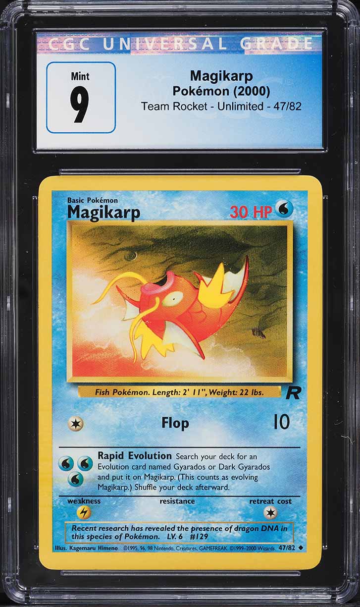 2000 Pokemon Team Rocket Magikarp #47 CGC 9 MINT