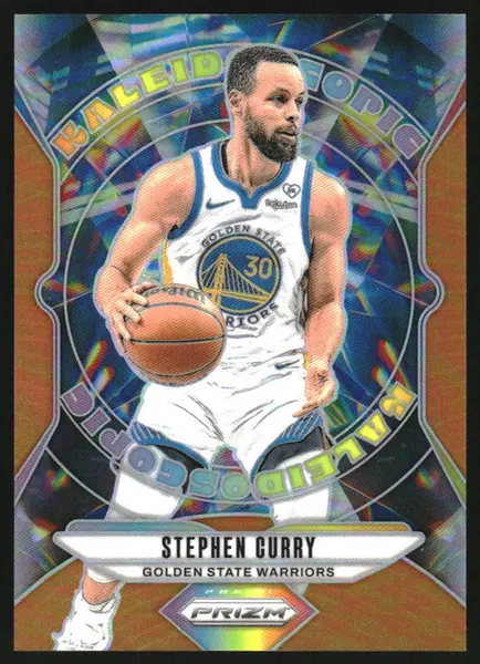2024-25 Panini Prizm Kaleidoscopic Orange Prizm #12 Stephen Curry /49