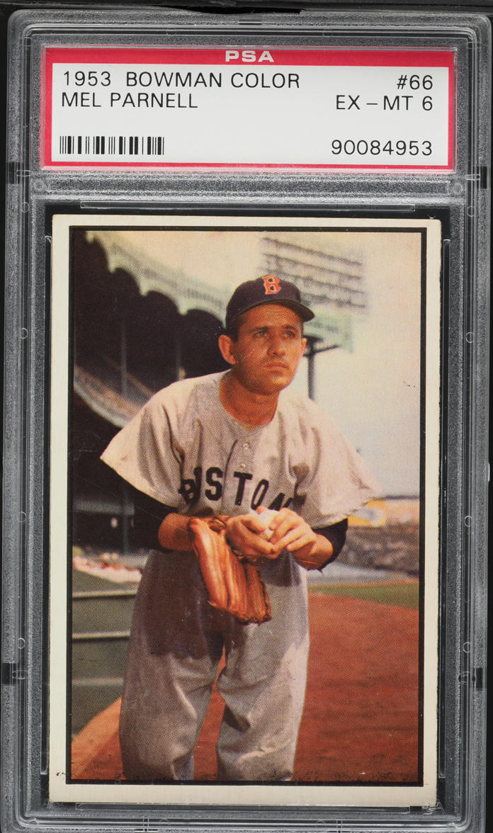 1953 Bowman Color Mel Parnell #66 PSA 6 EXMT
