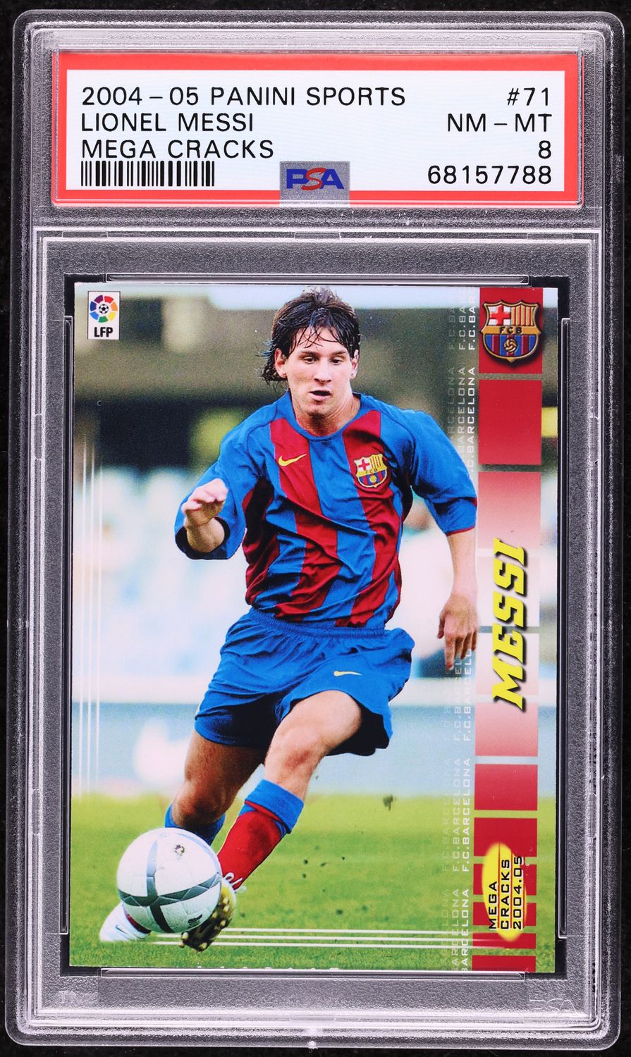 2004 Panini Sports Mega Cracks La Liga Lionel Messi ROOKIE #71 PSA 8 NM-MT