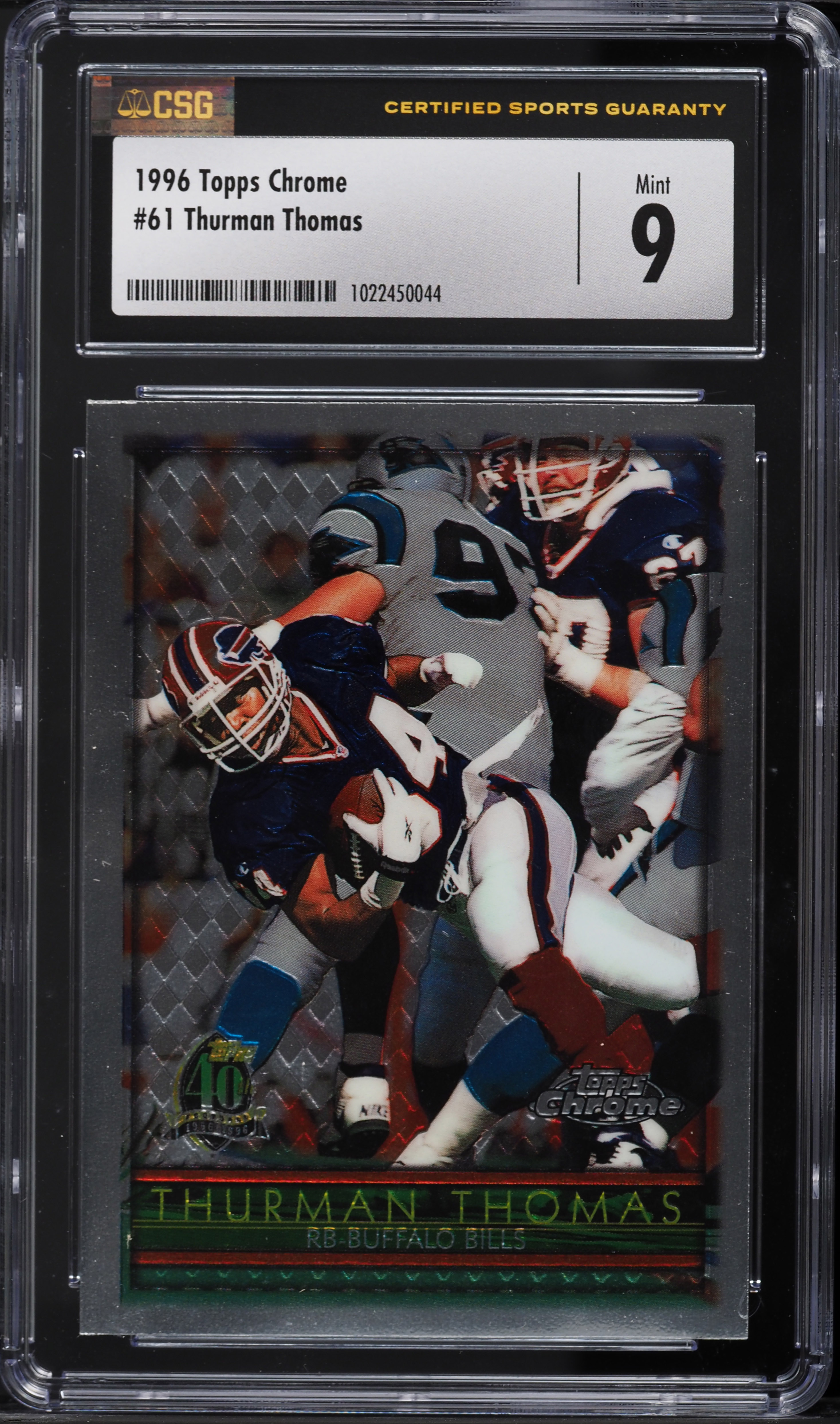 1996 Topps Chrome Thurman Thomas #61 CSG 9 MINT