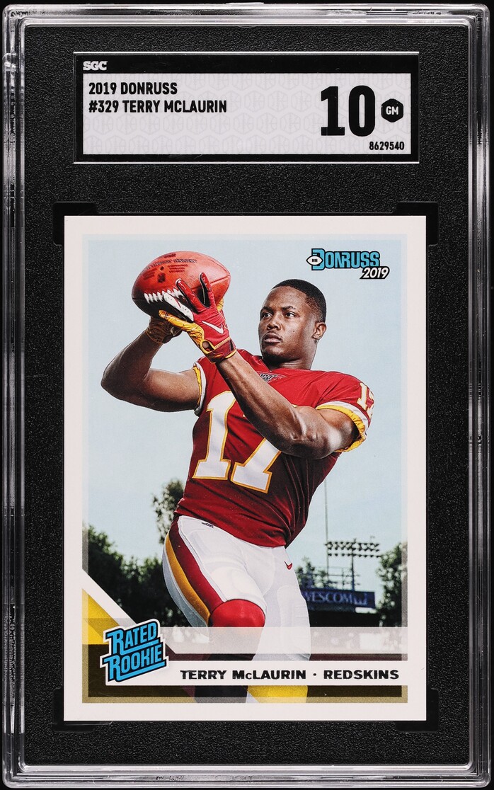 2019 Donruss Terry McLaurin ROOKIE #329 SGC 10 GEM MINT