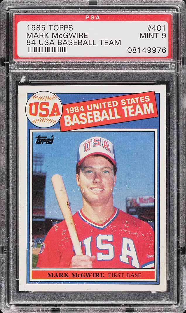 1985 Topps Mark McGwire ROOKIE #401 PSA 9 MINT