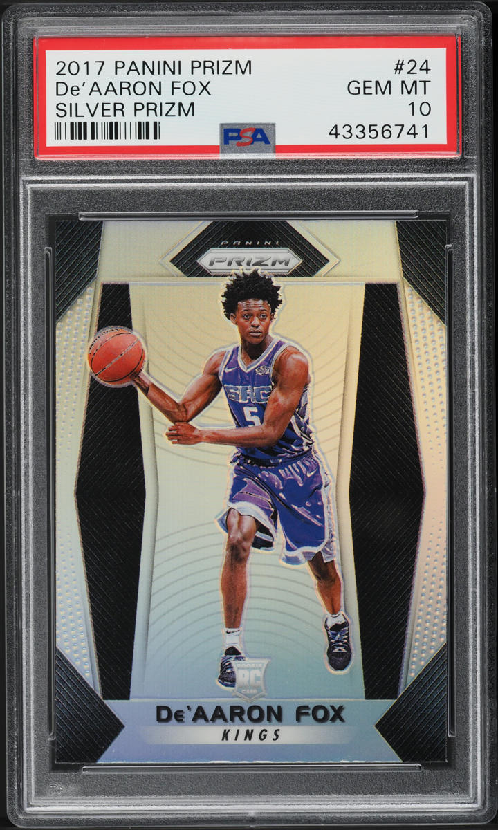 2017 Panini Prizm Silver De'Aaron Fox ROOKIE #24 PSA 10 GEM MINT