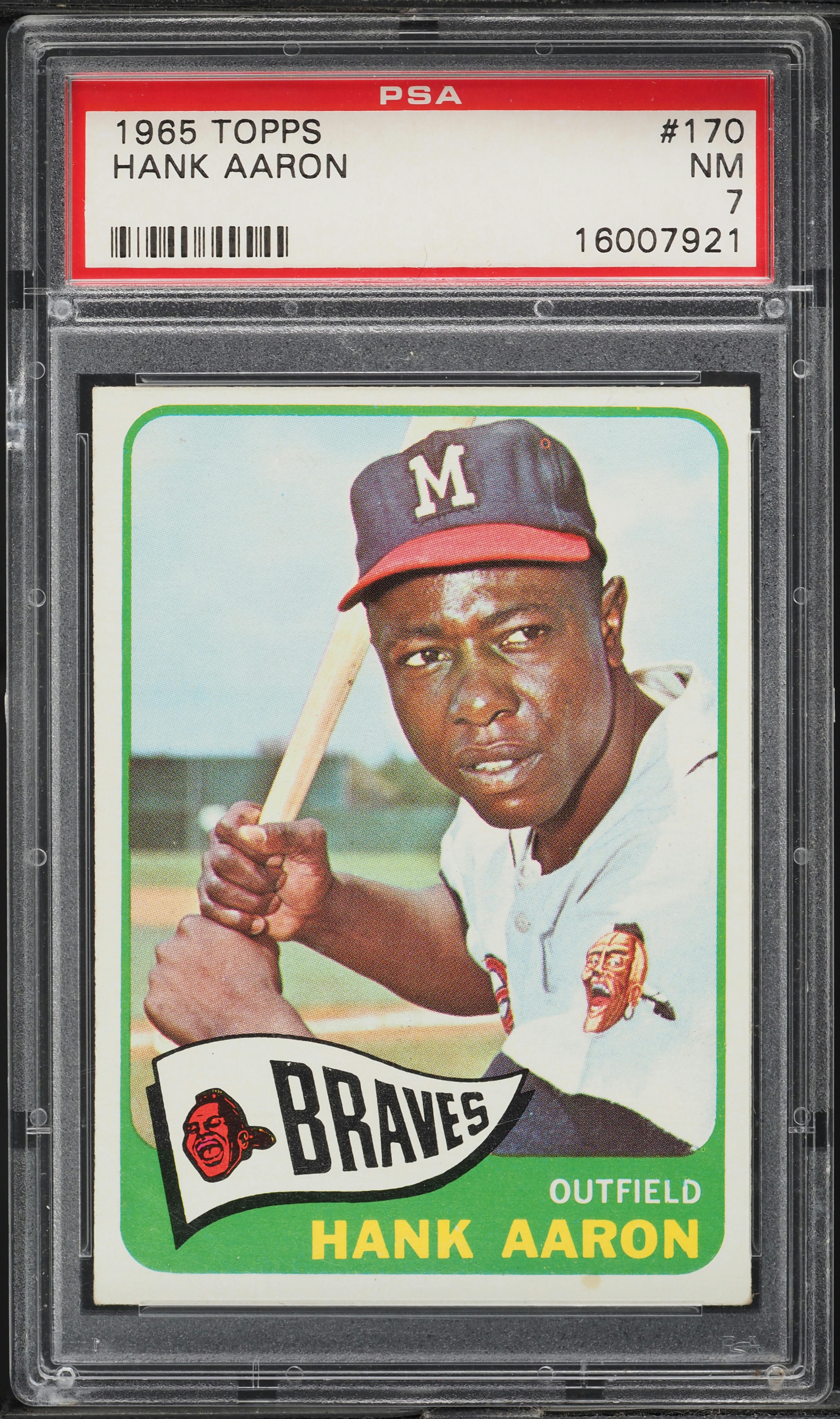 1965 Topps Hank Aaron #170 PSA 7 NRMT