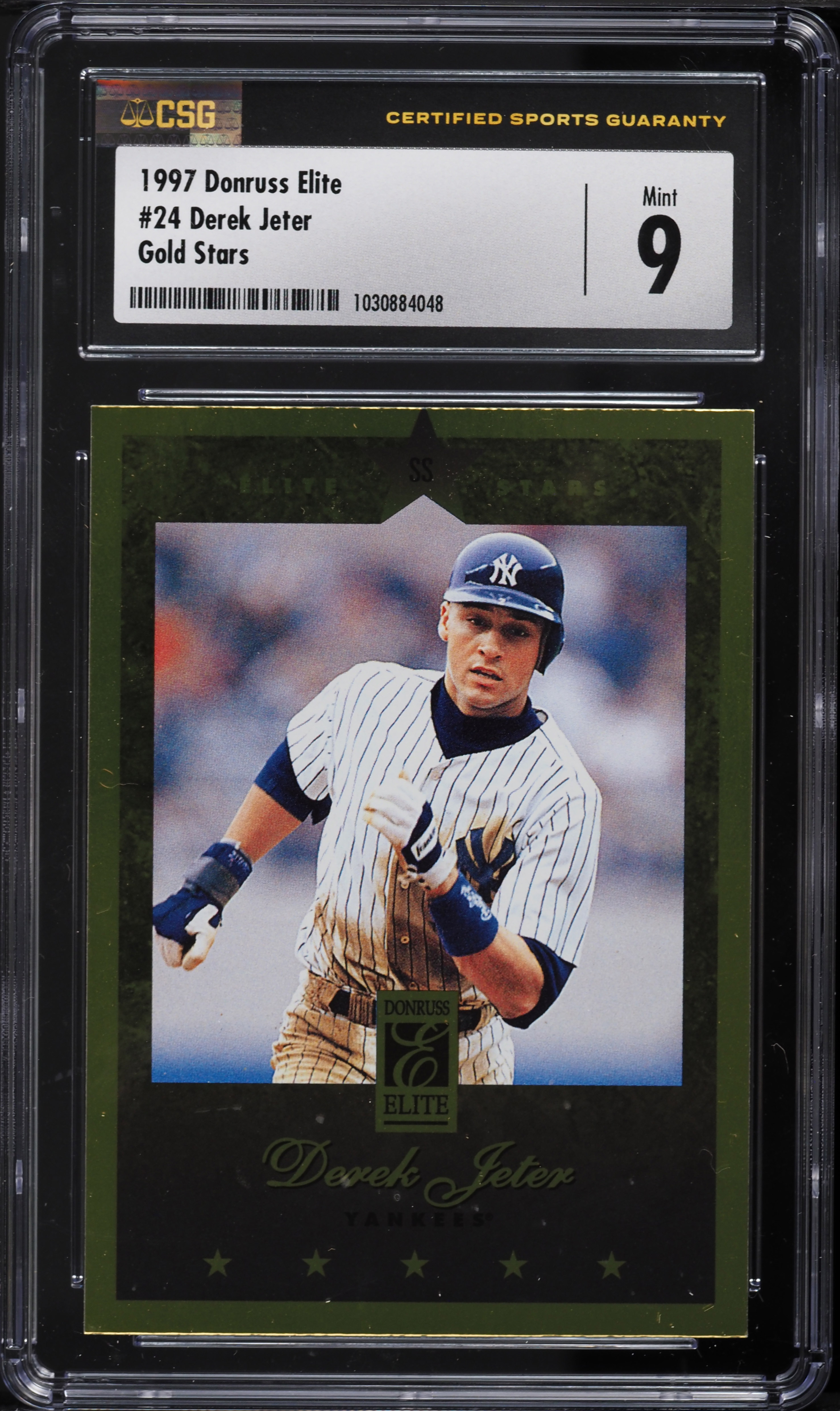 1997 Donruss Elite Gold Stars Derek Jeter #24 CSG 9 MINT