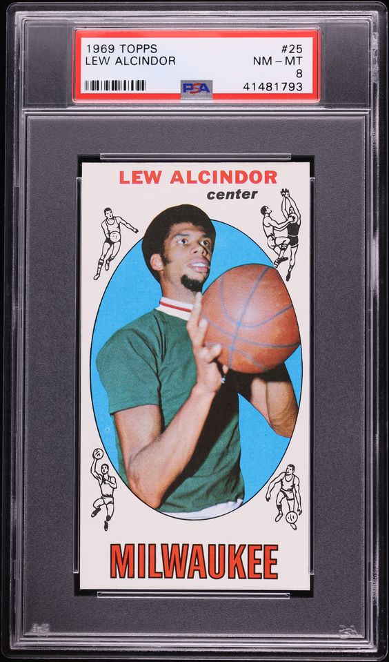 1969 Topps Basketball Lew Alcindor ROOKIE #25 PSA 8 NM-MT