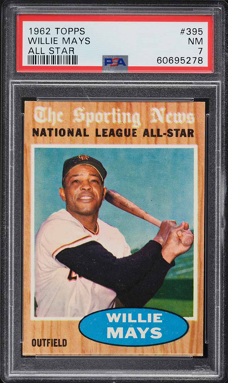 1962 Topps Willie Mays ALL-STAR #395 PSA 7 NRMT