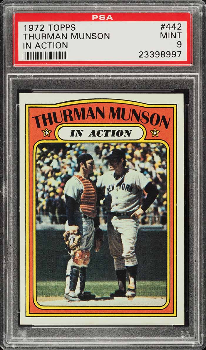 1972 Topps Thurman Munson IN ACTION #442 PSA 9 MINT