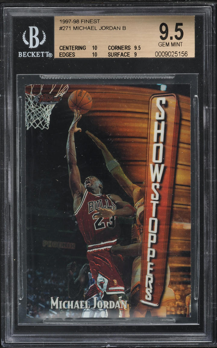 1997 Finest Basketball w/ Coating Michael Jordan #271 BGS 9.5 GEM MINT