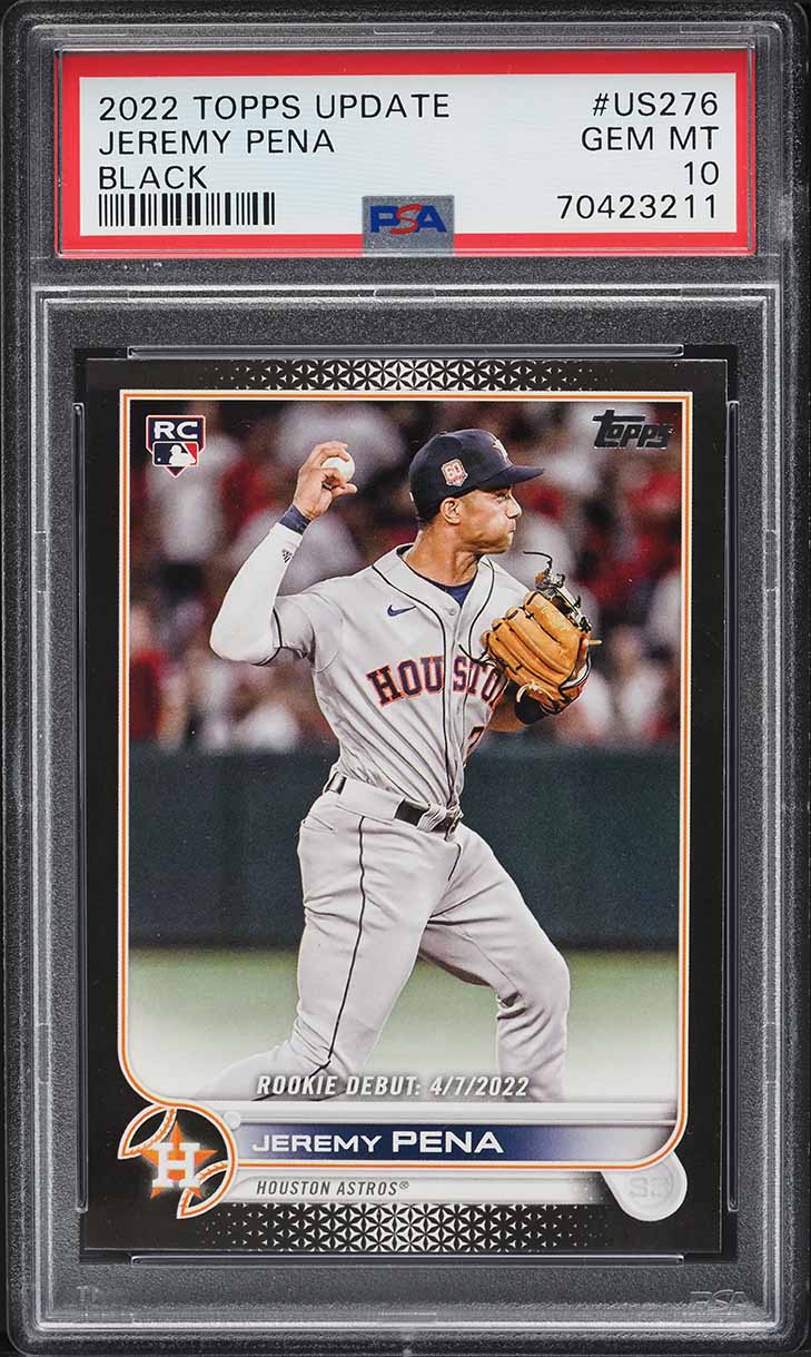 2022 Topps Update Black Jeremy Pena ROOKIE /71 #US276 PSA 10 GEM MINT