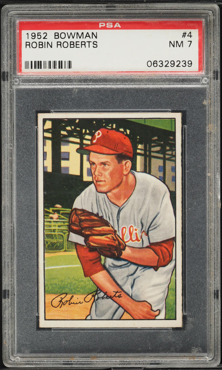 1952 Bowman Robin Roberts #4 PSA 7 NRMT