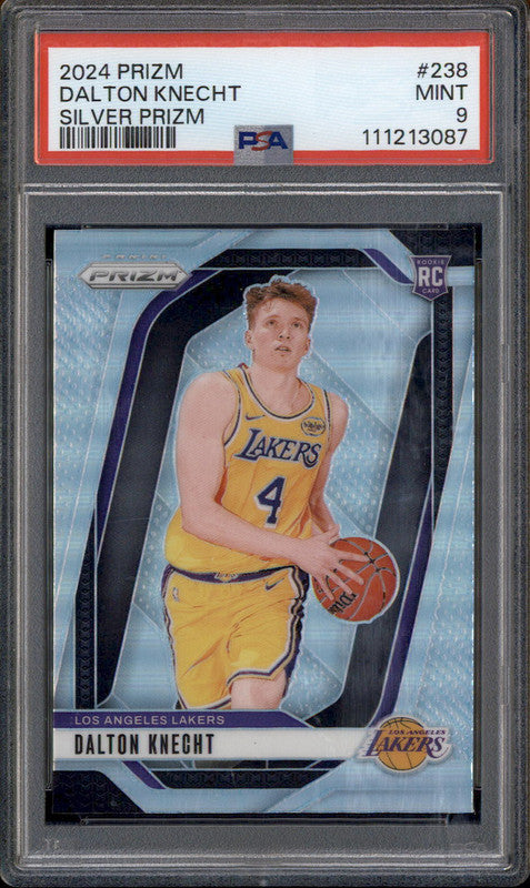 2024 Panini Prizm Silver Prizm #238 Dalton Knecht RC Rookie PSA 9