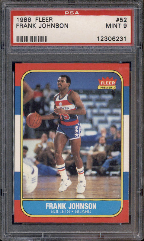 1986 Fleer #52 Frank Johnson PSA 9