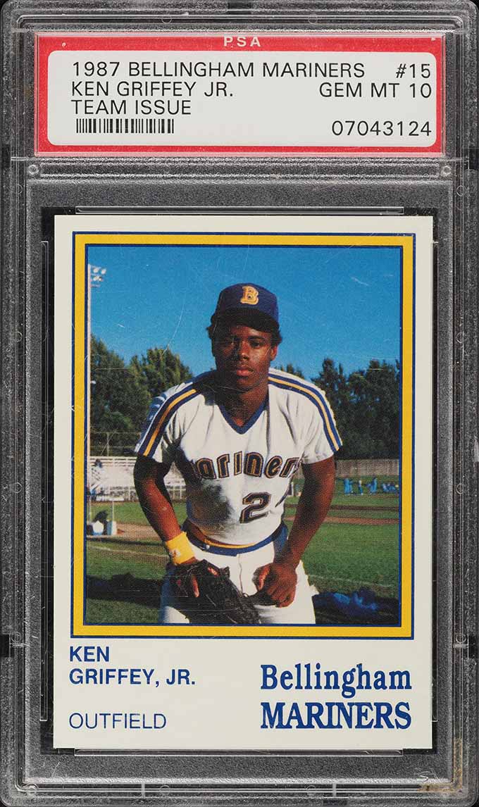 1987 Bellingham Mariners Team Isssue Ken Griffey Jr. ROOKIE #15 PSA 10 GEM MINT