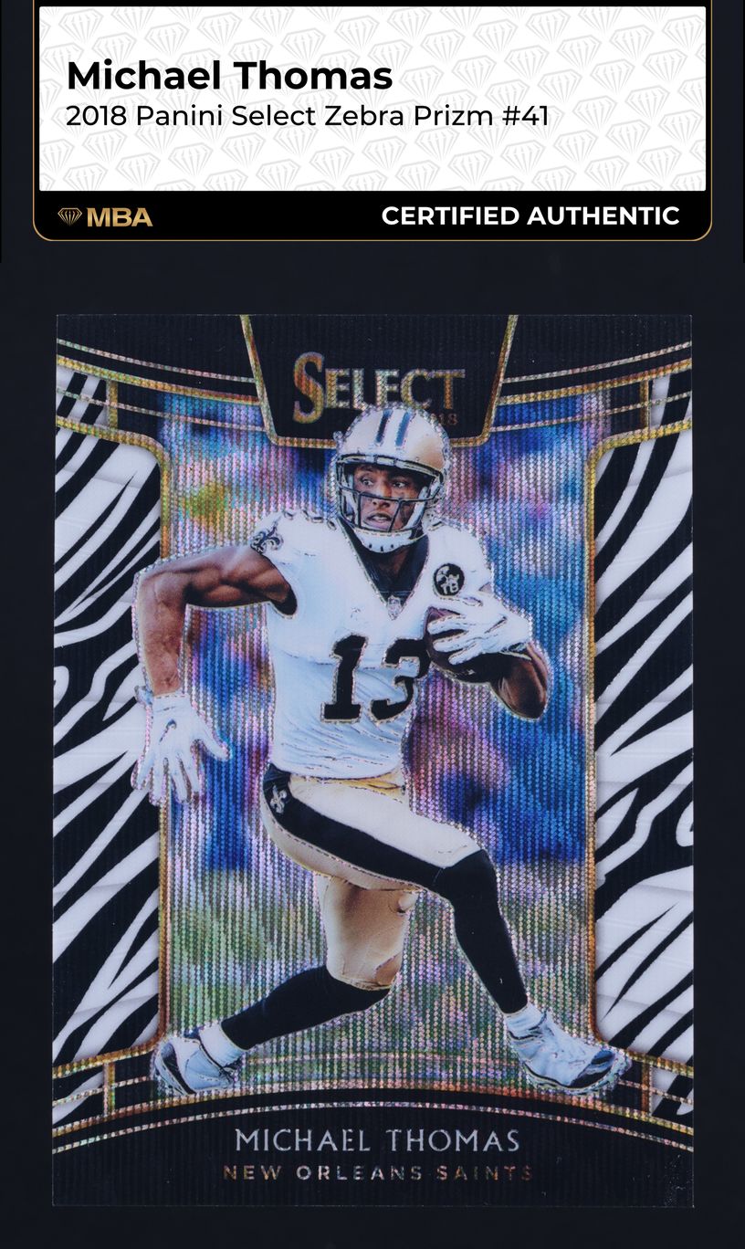 Michael Thomas #41 2019 Panini Plates & Patches Football 2018 Panini Select Printing Plates