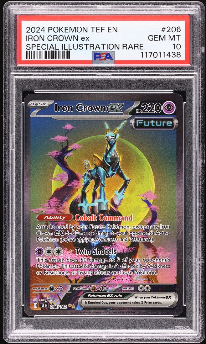 2024 Pokemon SV Temporal Forces SIR Iron Crown EX #206 PSA 10 GEM MINT