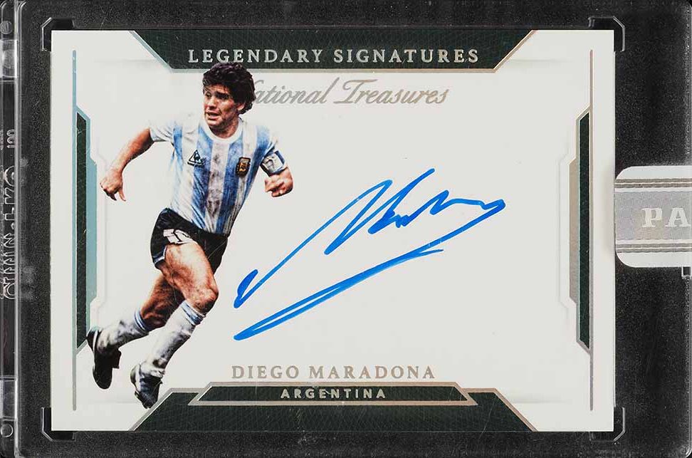 2018 National Treasures Legendary Signatures Black Box Diego Maradona AUTO 1/1