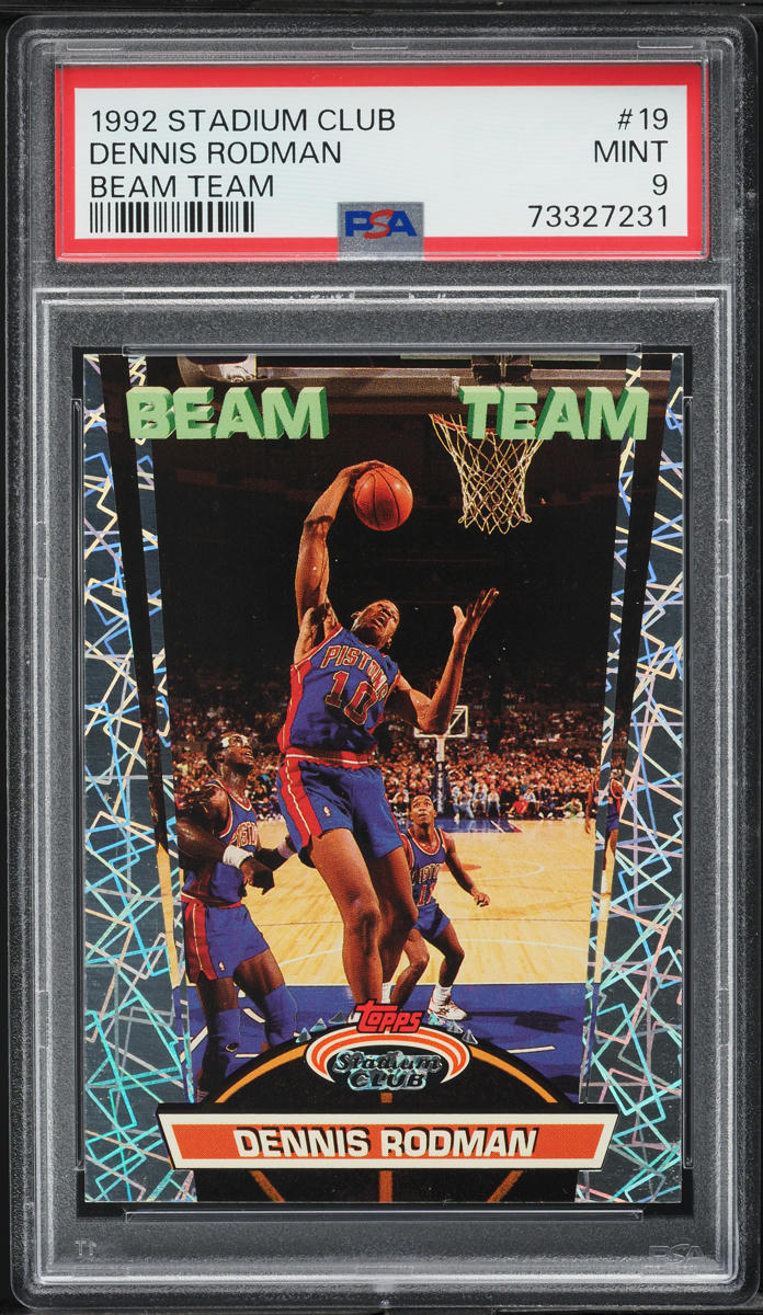 1992 Stadium Club Beam Team Dennis Rodman #19 PSA 9 MINT