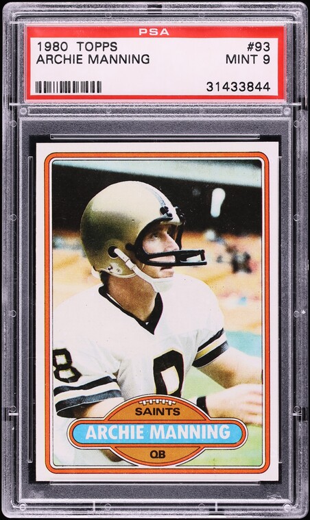 1980 Topps Football Archie Manning #93 PSA 9 MINT