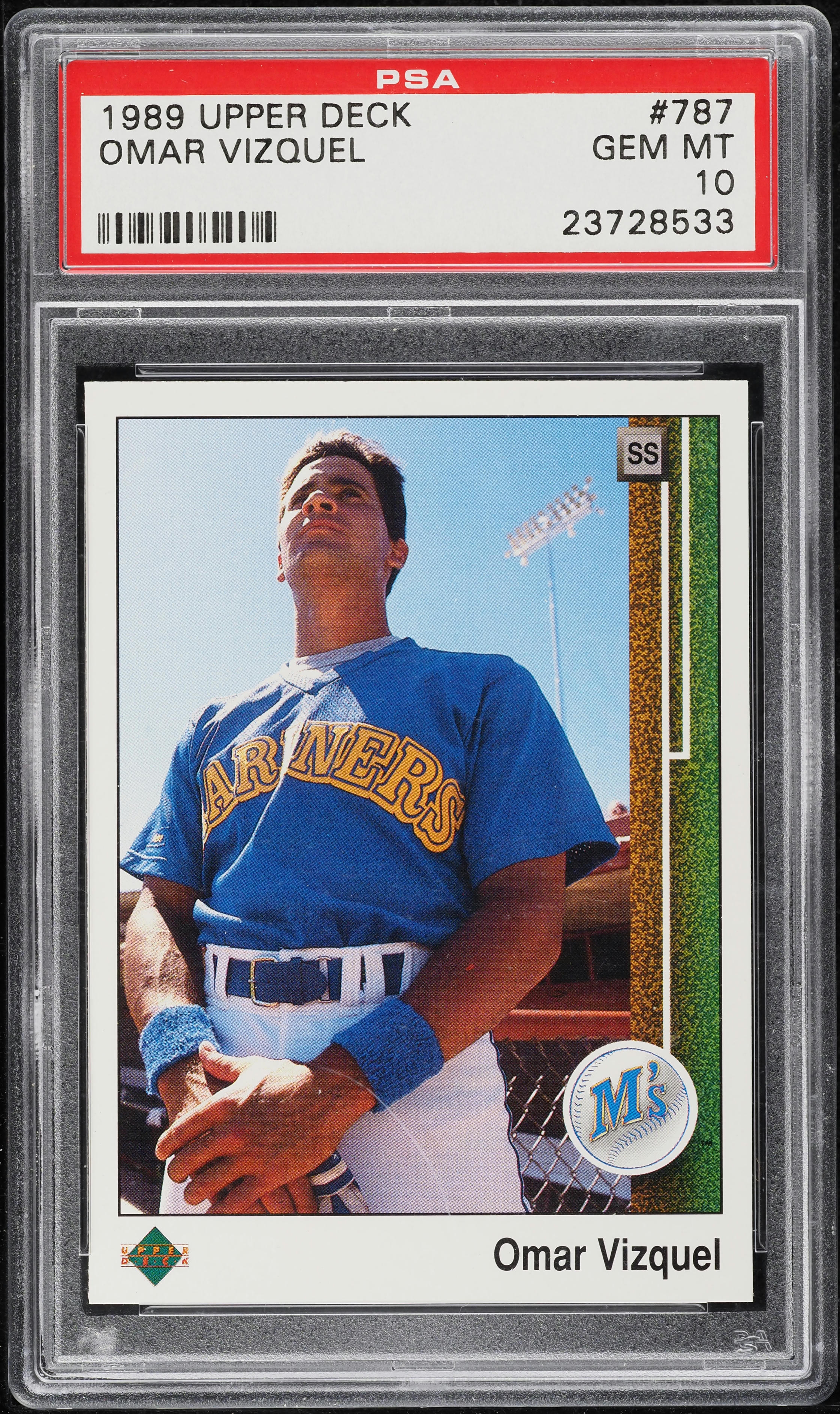 1989 Upper Deck Omar Vizquel ROOKIE #787 PSA 10 GEM MINT