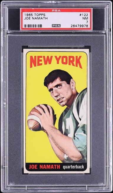 1965 Topps Football Joe Namath ROOKIE #122 PSA 7 NRMT