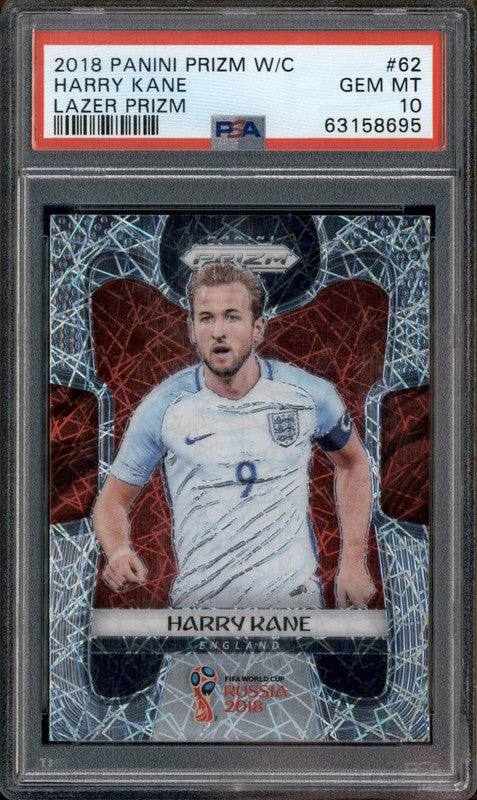 2018 Panini Prizm World Cup Lazer #62 Harry Kane PSA 10