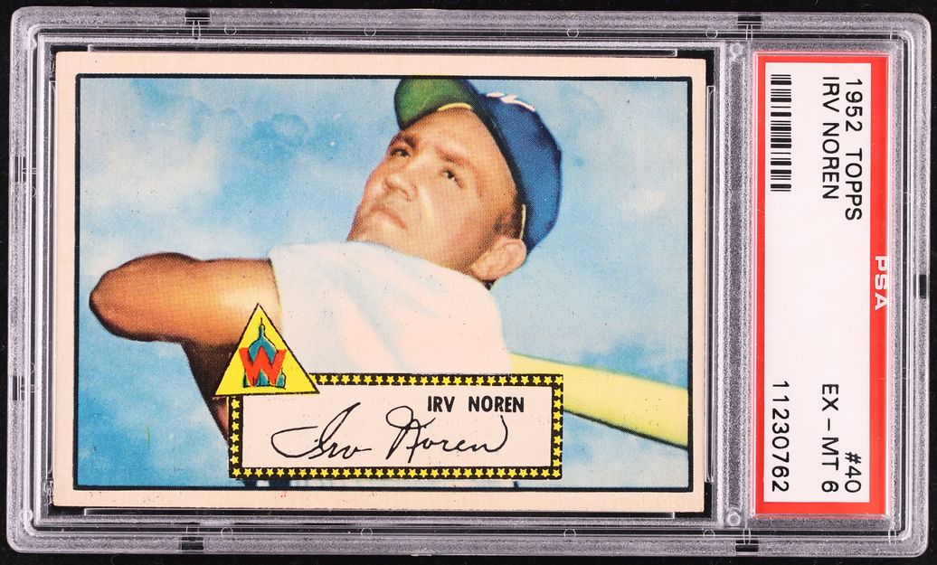 1952 Topps Irv Noren #40 PSA 6 EXMT