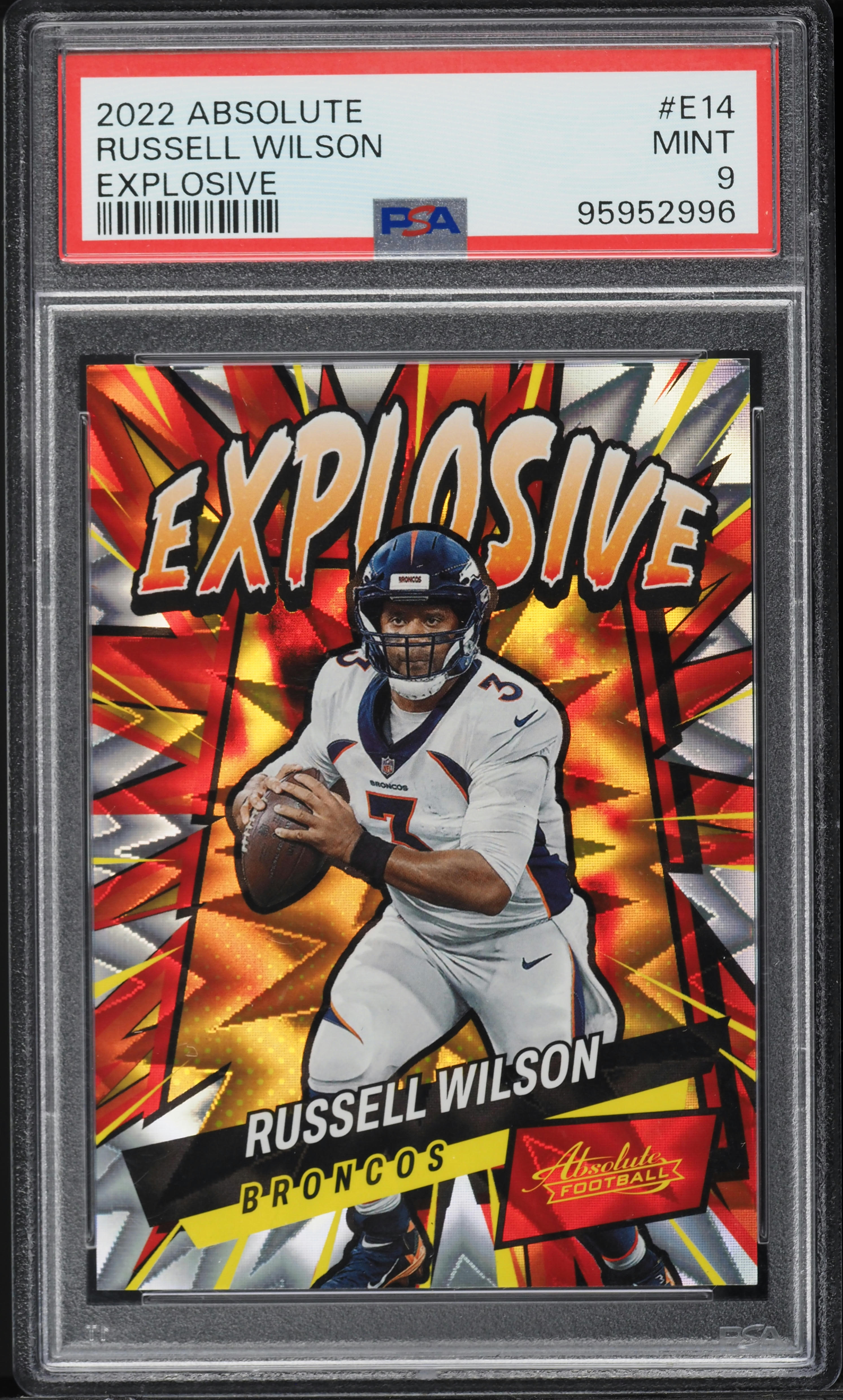 2022 Absolute Explosive Russell Wilson #E14 PSA 9 MINT