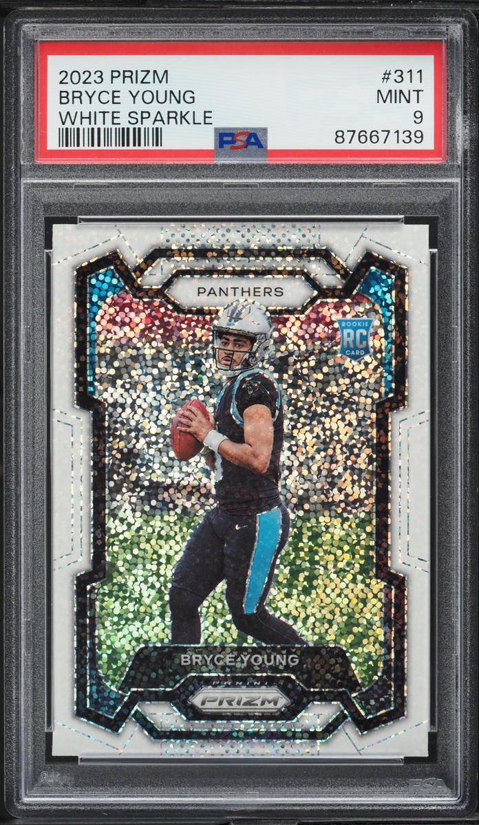 2023 Panini Prizm White Sparkle Bryce Young ROOKIE #311 PSA 9 MINT
