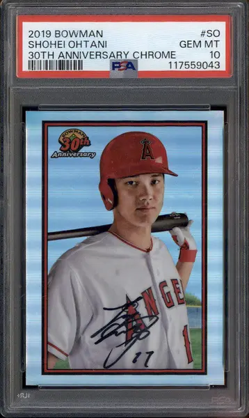 2019 Bowman 30th Anniversary Chrome #SO Shohei Ohtani PSA 10