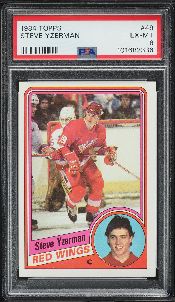 1984 Topps Hockey Steve Yzerman ROOKIE #49 PSA 6 EXMT