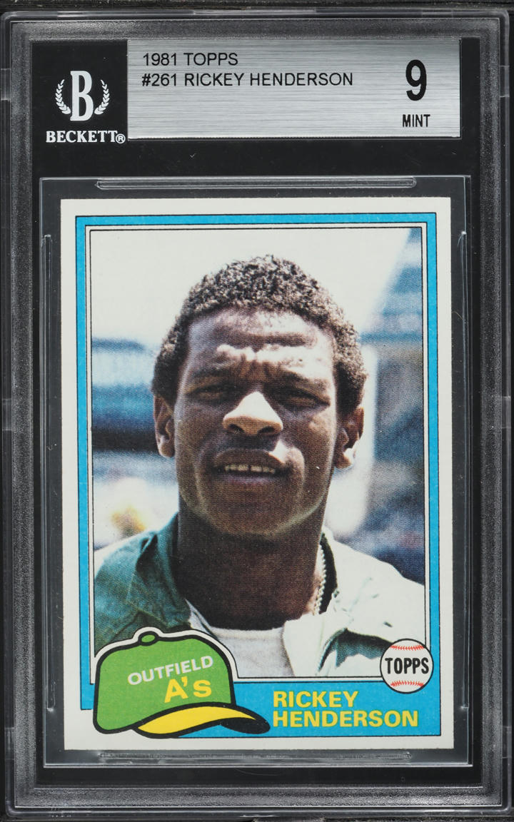 1981 Topps Rickey Henderson #261 BGS 9 MINT