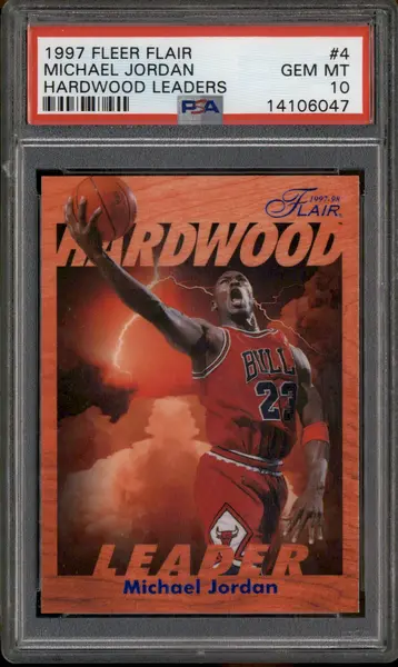 1997 Fleer Flair Hardwood Leaders #4 Michael Jordan PSA 10