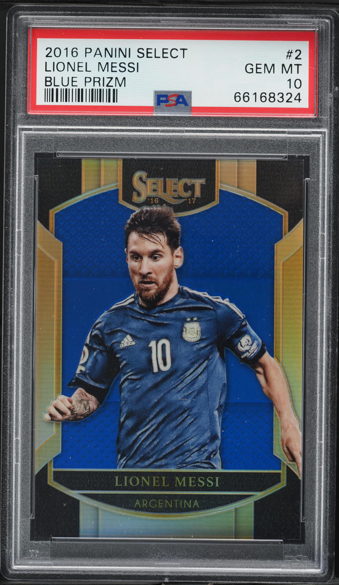 2016 Select Blue Prizm Lionel Messi /299 #2 PSA 10 GEM MINT