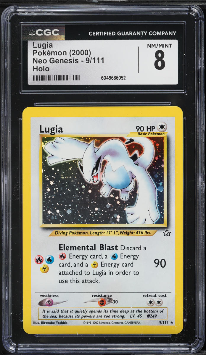 2000 Pokemon Neo Genesis Holo Lugia #9 CGC 8 NM-MT