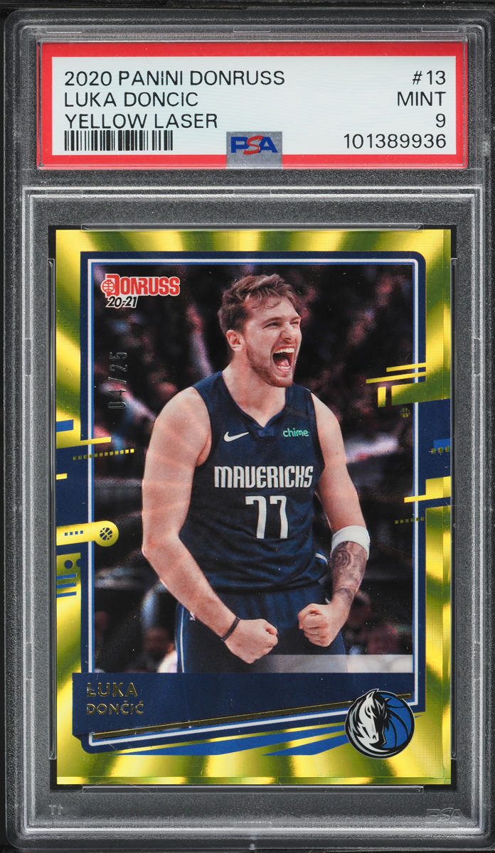 2020 Donruss Yellow Laser Luka Doncic /25 #13 PSA 9 MINT