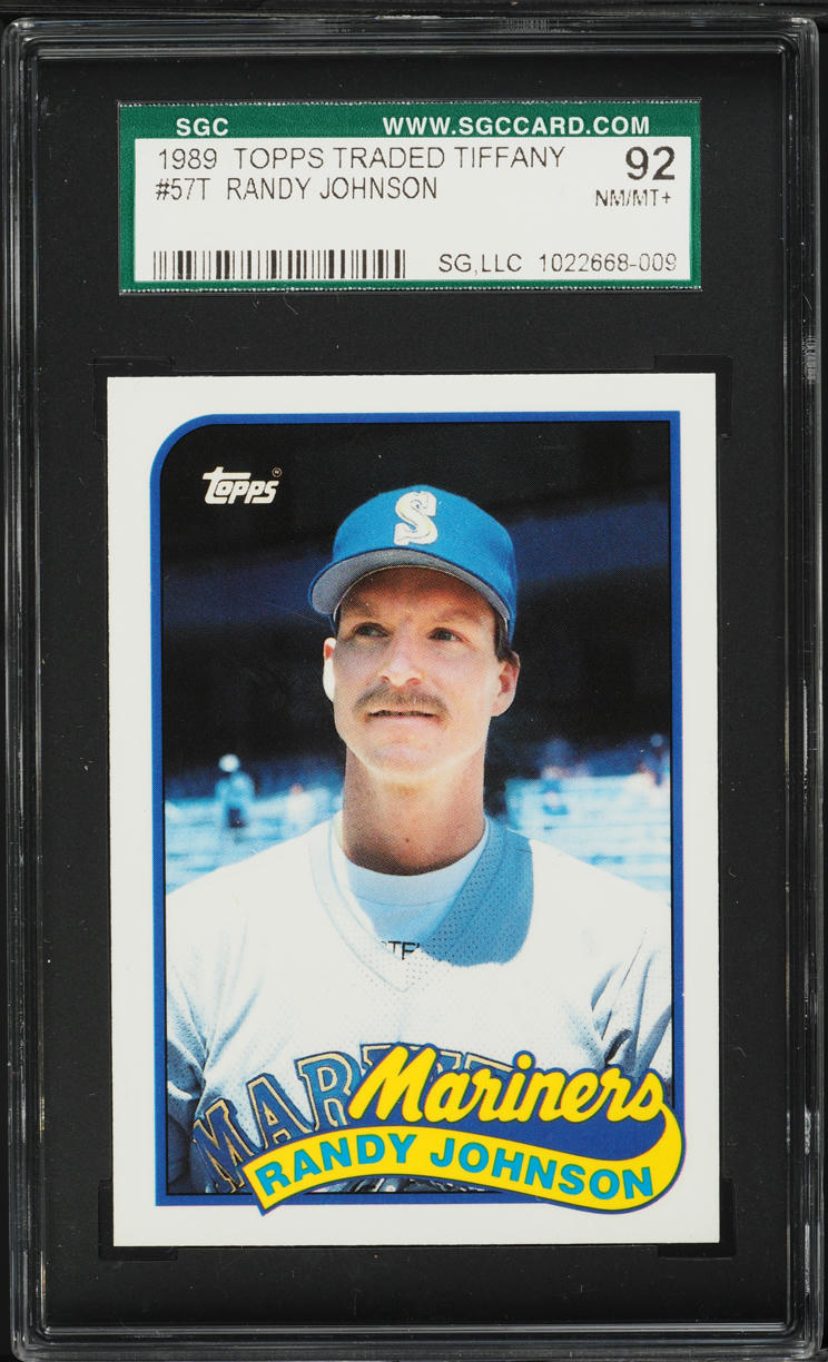 1989 Topps Traded Tiffany Randy Johnson ROOKIE #57T SGC 8.5 NM-MT+
