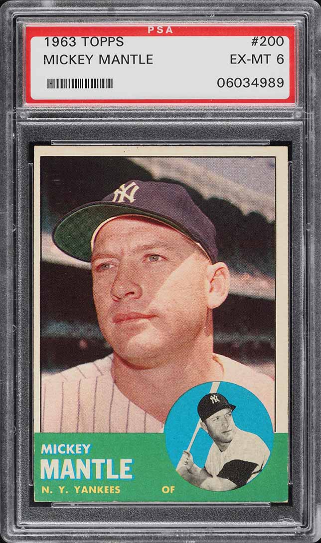1963 Topps Mickey Mantle #200 PSA 6 EXMT
