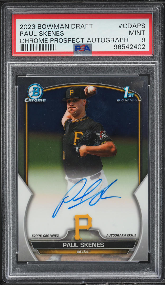 2023 Bowman Chrome Draft Paul Skenes PROSPECT AUTO #CDA-PS PSA 9 MINT