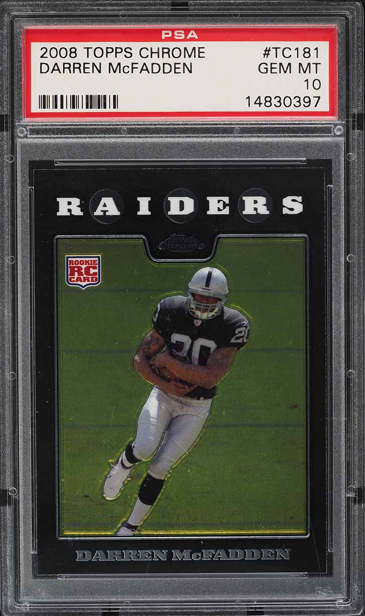 2008 Topps Chrome Darren McFadden ROOKIE #TC181 PSA 10 GEM MINT