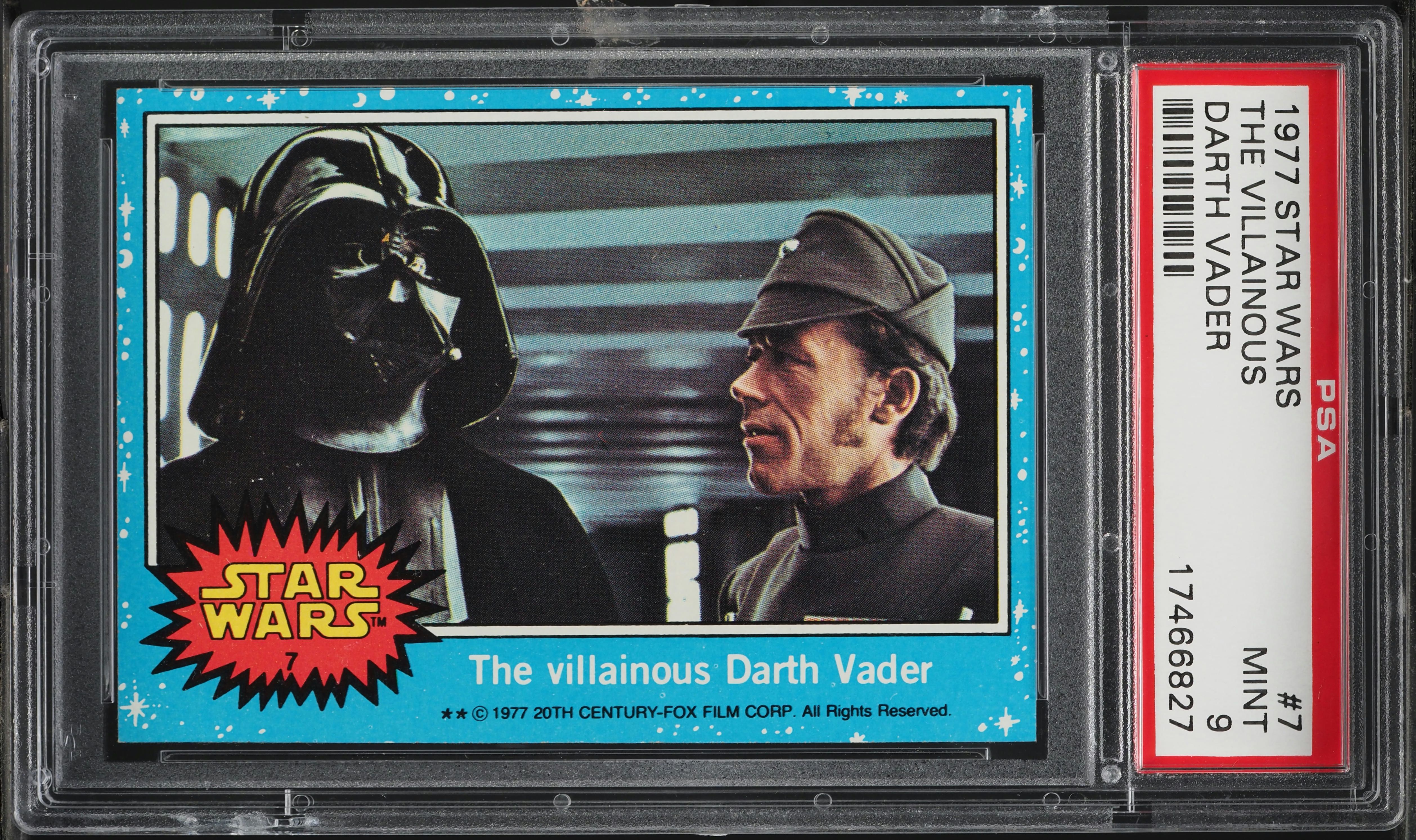 1977 Topps Star Wars The Villainous Darth Vader #7 PSA 9 MINT