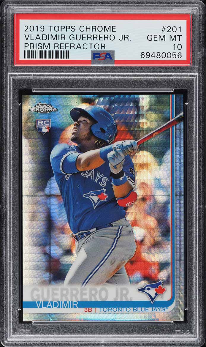 2019 Topps Chrome Prism Refractor Vladimir Guerrero Jr. ROOKIE #201 PSA 10 GEM
