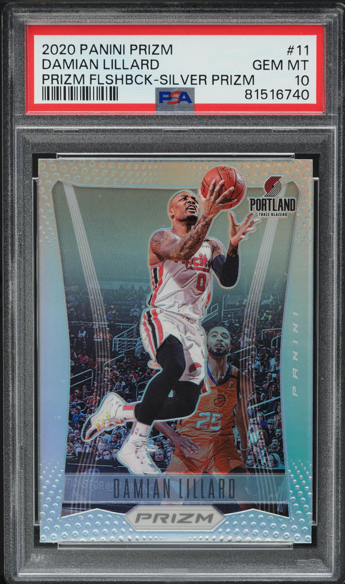 2020 Panini Prizm Flashback Silver Damian Lillard #11 PSA 10 GEM MINT