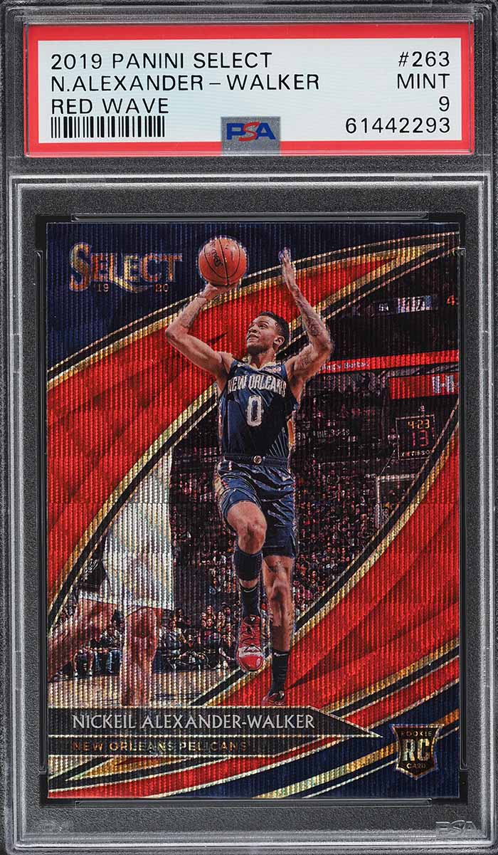 2019 Select Courtside Red Wave Prizm Nickeil Alexander-Walker ROOKIE #263 PSA 9