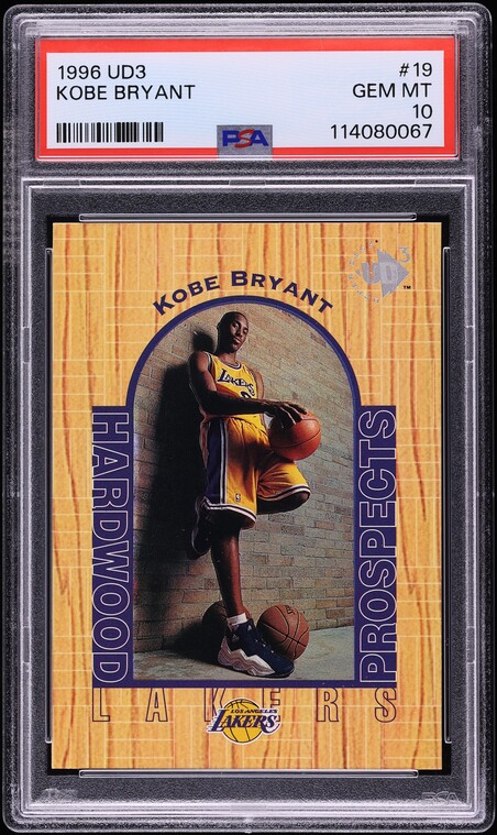 Kobe Bryant カード、Rookie, UD Hardwood Kobe Bryant 1996 Upper Deck UD3 #19 Hardwood Prospects Price