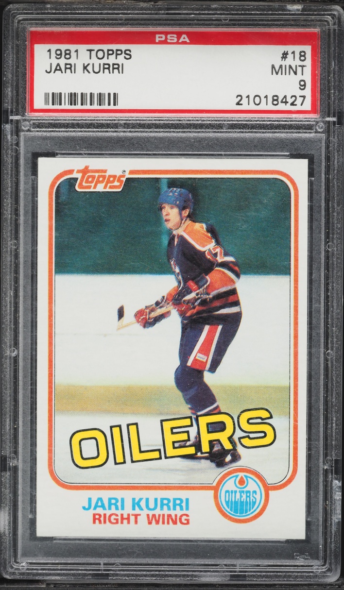 1981 Topps Hockey Jari Kurri ROOKIE #18 PSA 9 MINT