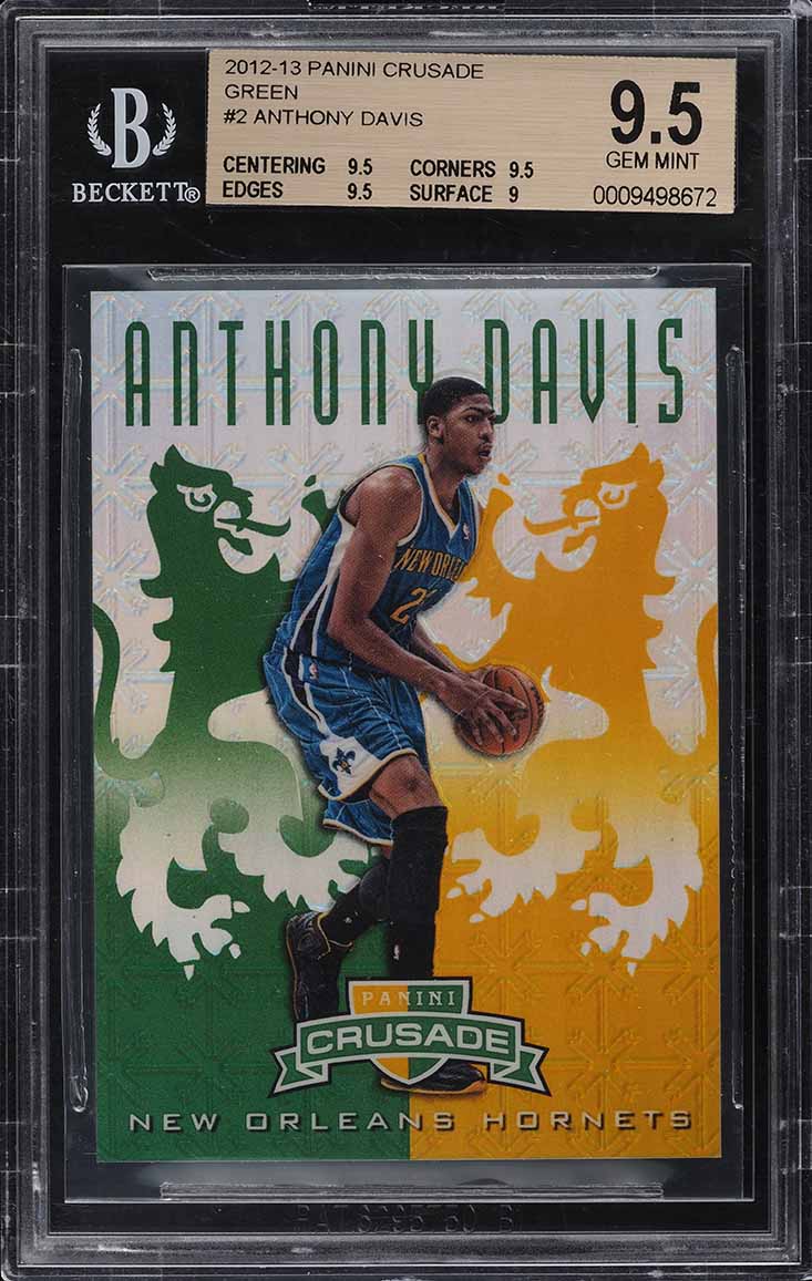 2012 Panini Crusade Green Anthony Davis ROOKIE RC /25 #2 BGS 9.5 GEM MINT